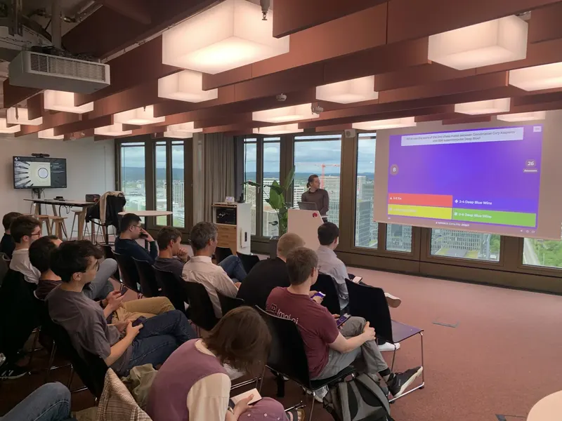 Talk and audience at ZurichNLP #2.