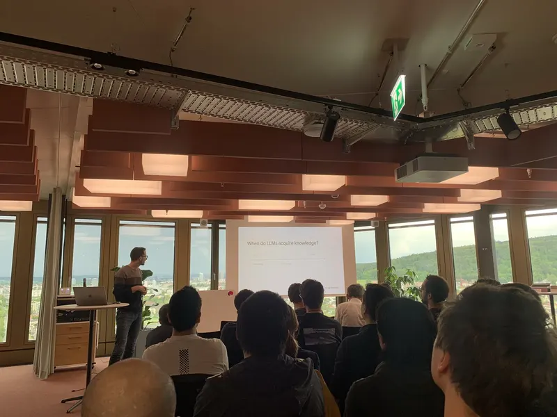 Talk and audience at ZurichNLP #2.