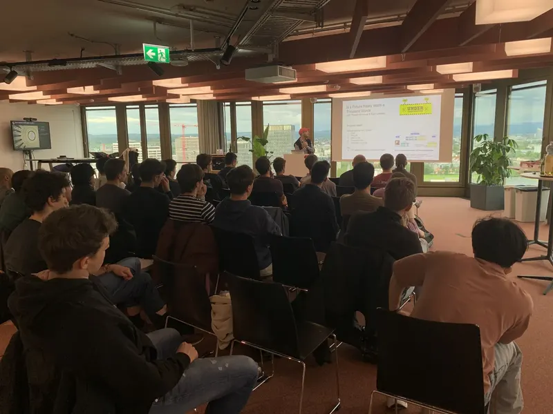 Talk and audience at ZurichNLP #2.