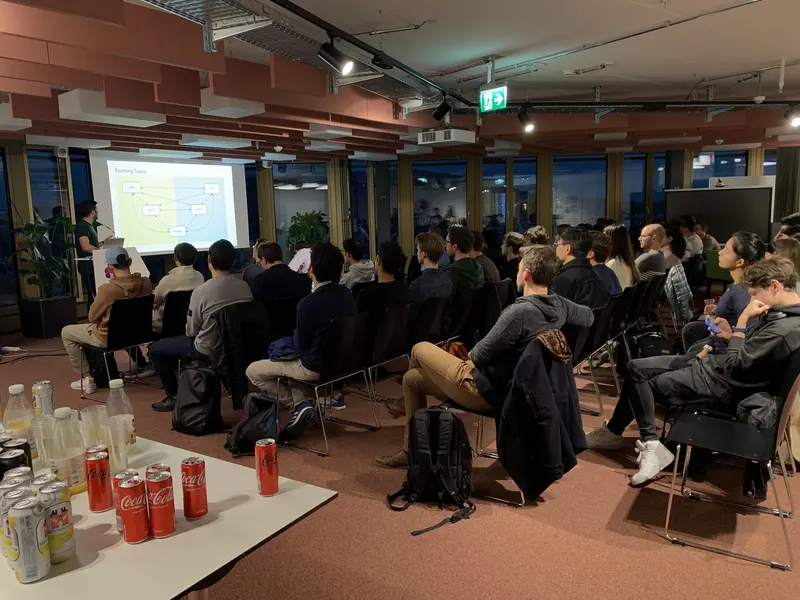 Talk and audience at ZurichNLP #5.
